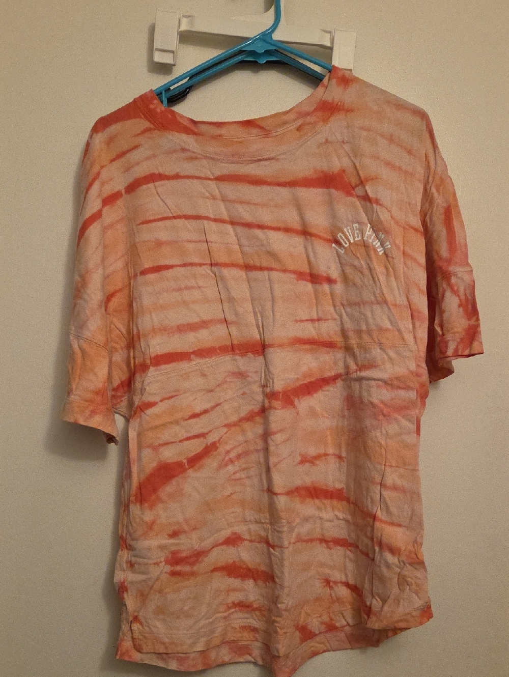 PINK Victoria's Secret Orange & Cream Tie-Dye Tee